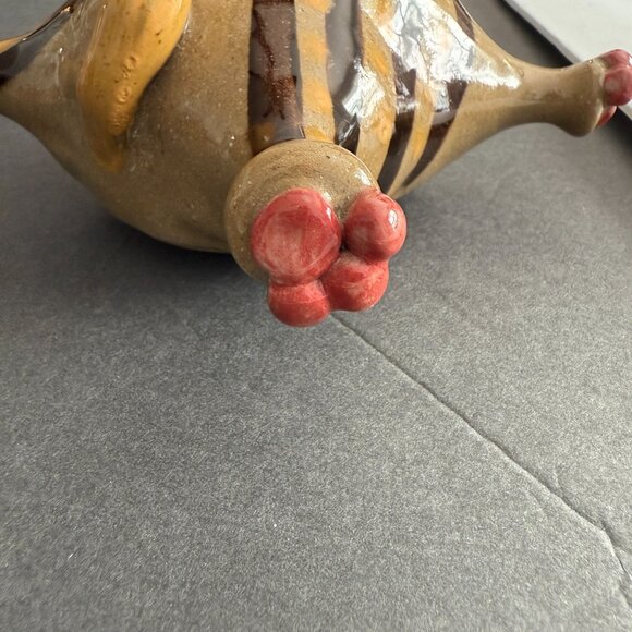 Rare Pamela Eisenmann Signed Puffy Dog Whimsical Piggy Bank Stoneware Folk Art - Picture 10 of 12